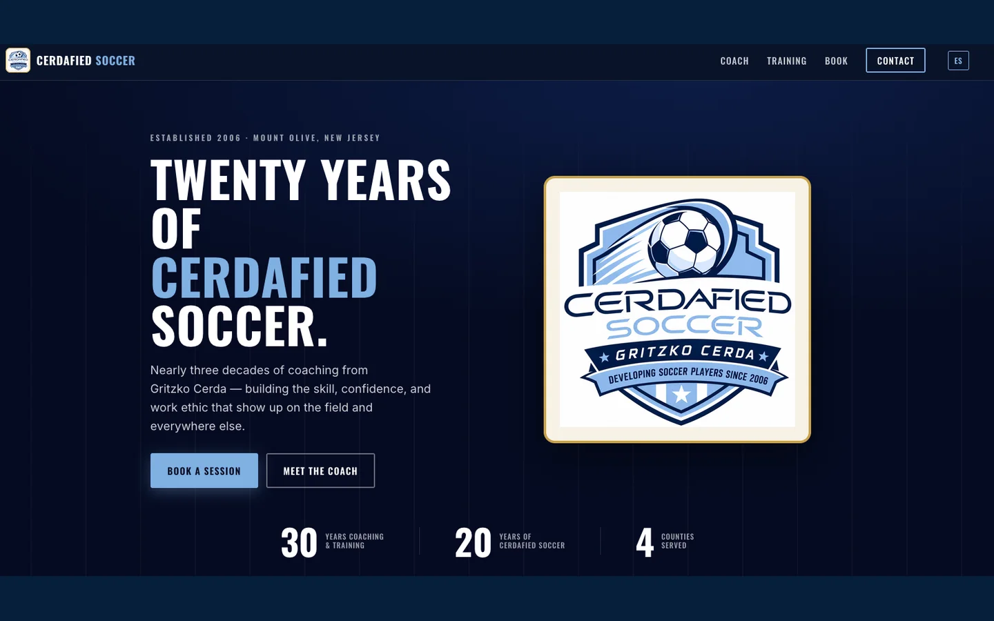 Home page of cerdafiedsoccer.com